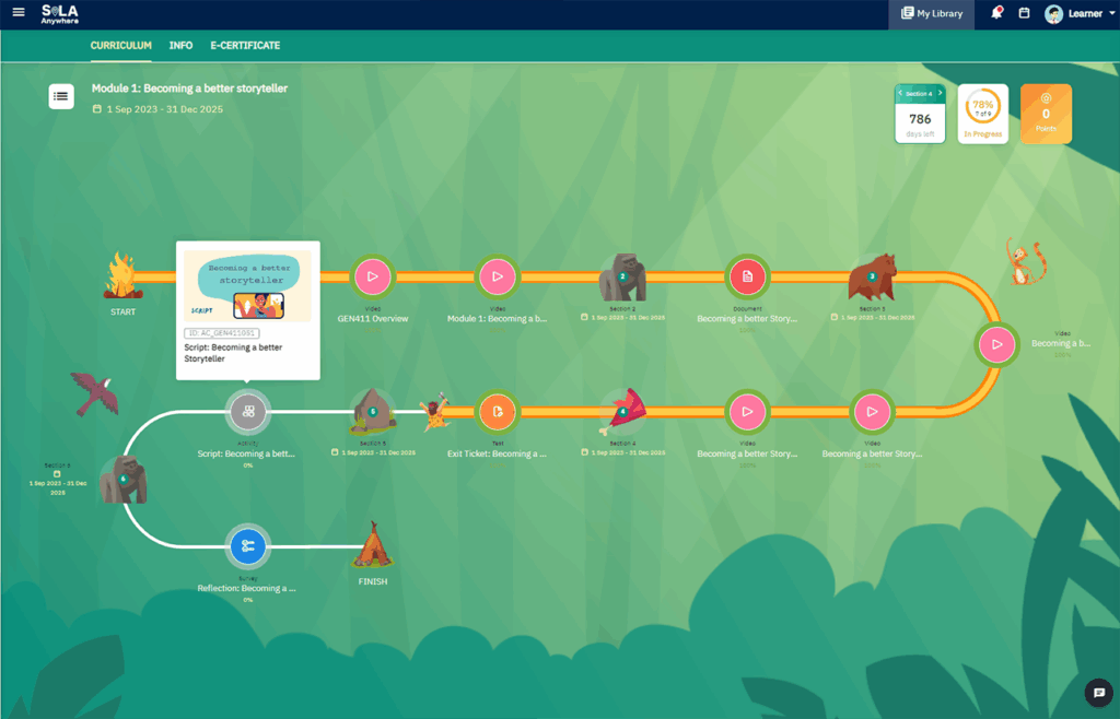 SoLA Anywhere - Learning Pathway