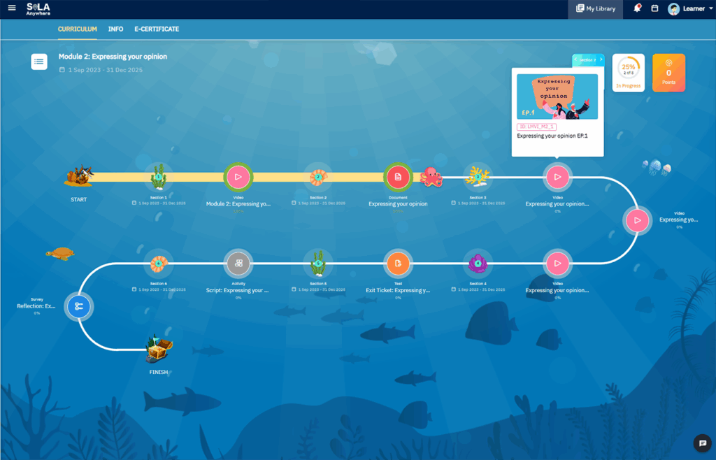 SoLA Anywhere - Learning Pathway